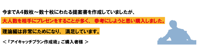 A3用紙1枚企画書お客様の声