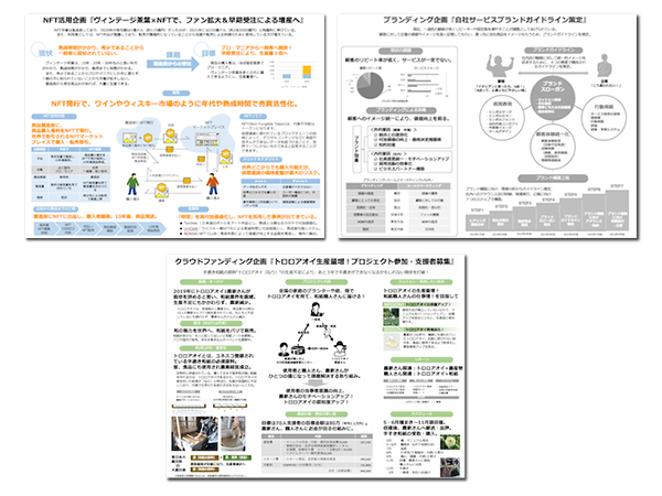 A3用紙１枚企画・提案書フォーマット　セットD　(3パターン)