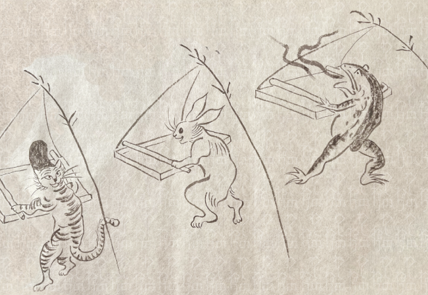 国宝 鳥獣戯画伝わる高山寺公認
手漉き和紙絵巻『鳥獣戯画〜手漉き和紙ができるまで〜』
展示会開催